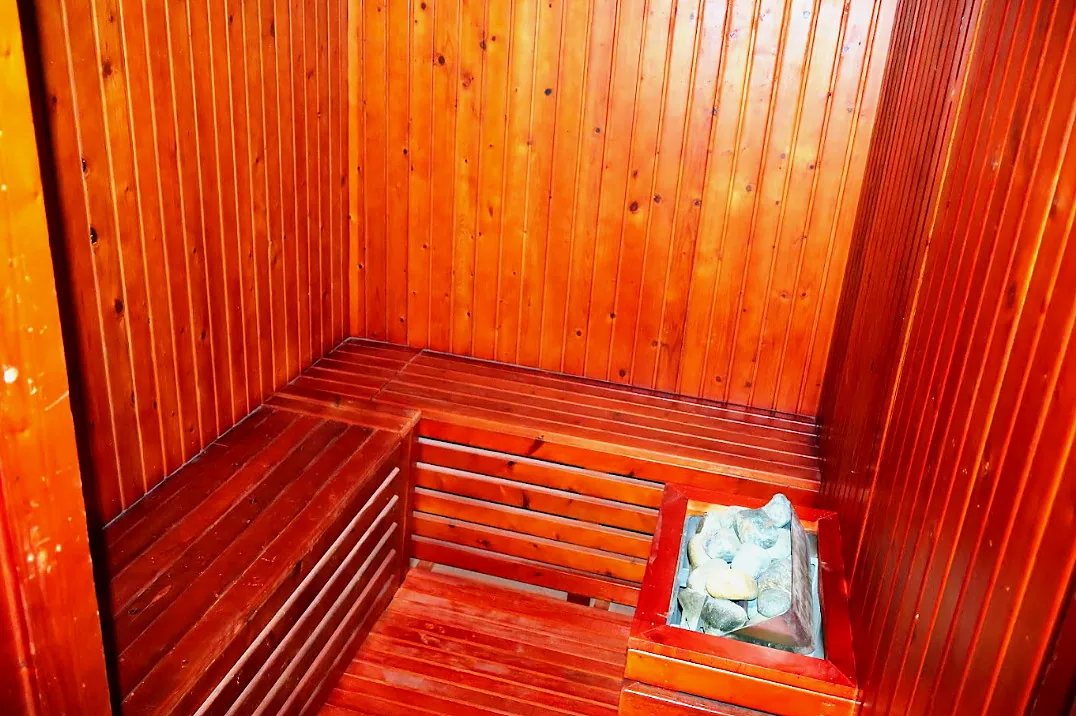 Wooden dry sauna